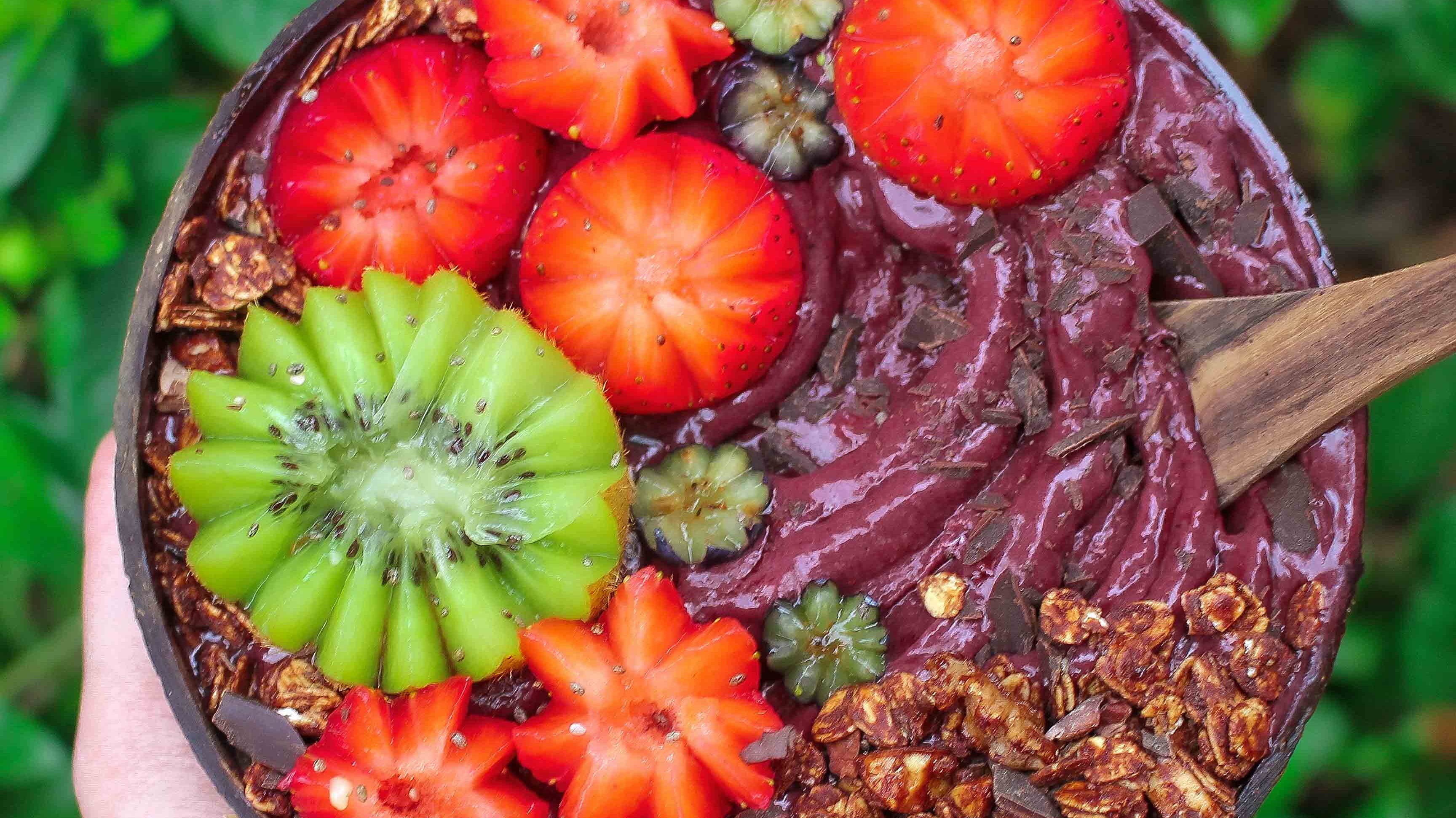 Chocolate Cherry Acai Smoothie Bowl