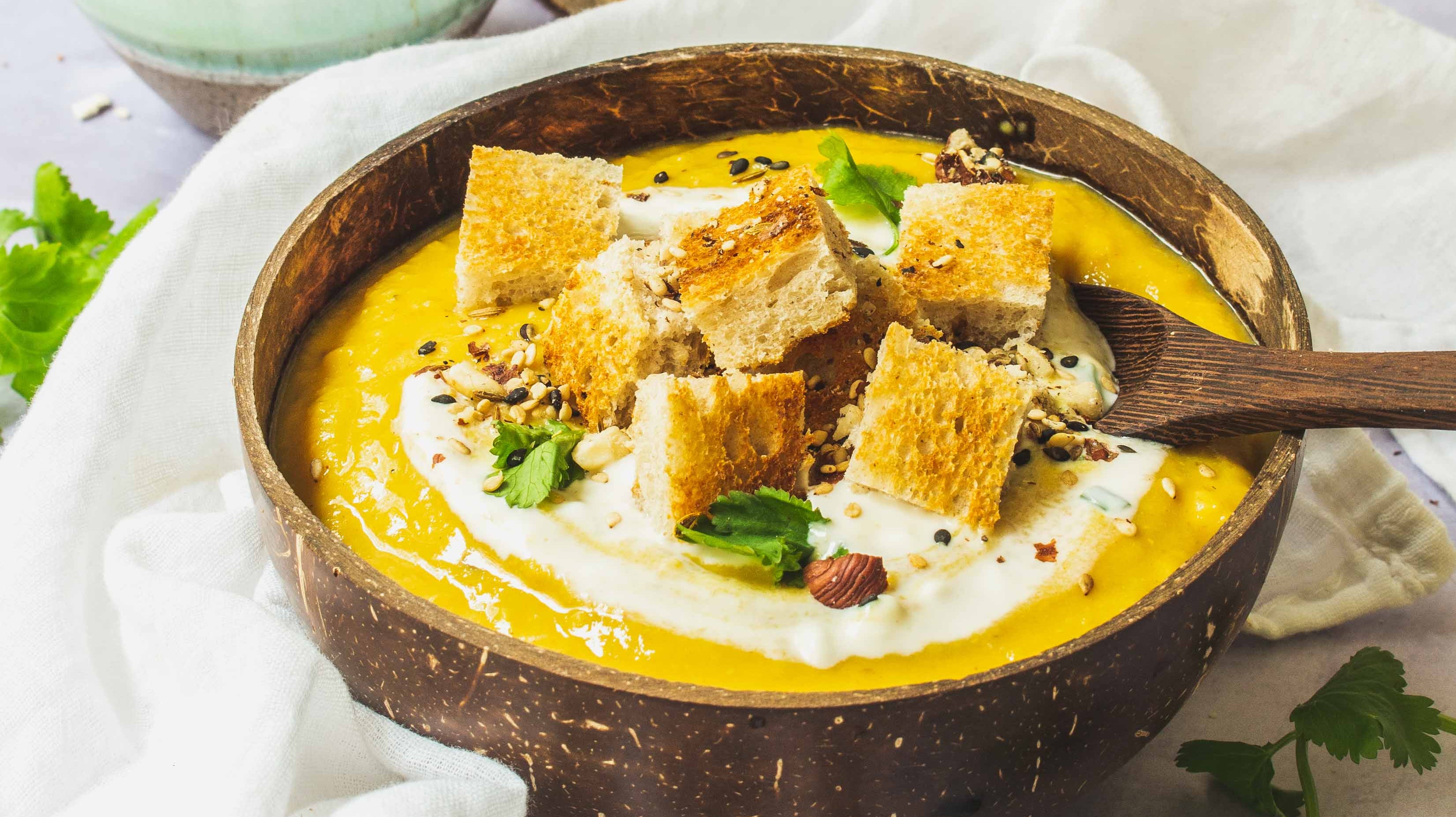 Creamy Spiced Red Lentil and Carrot Soup