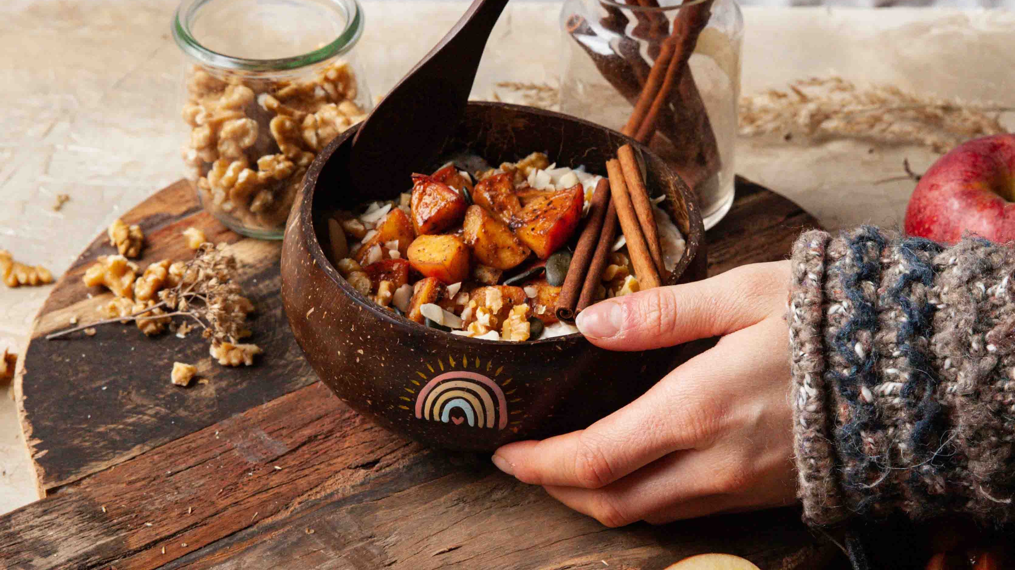 Miso and Cinnamon Stewed Apples