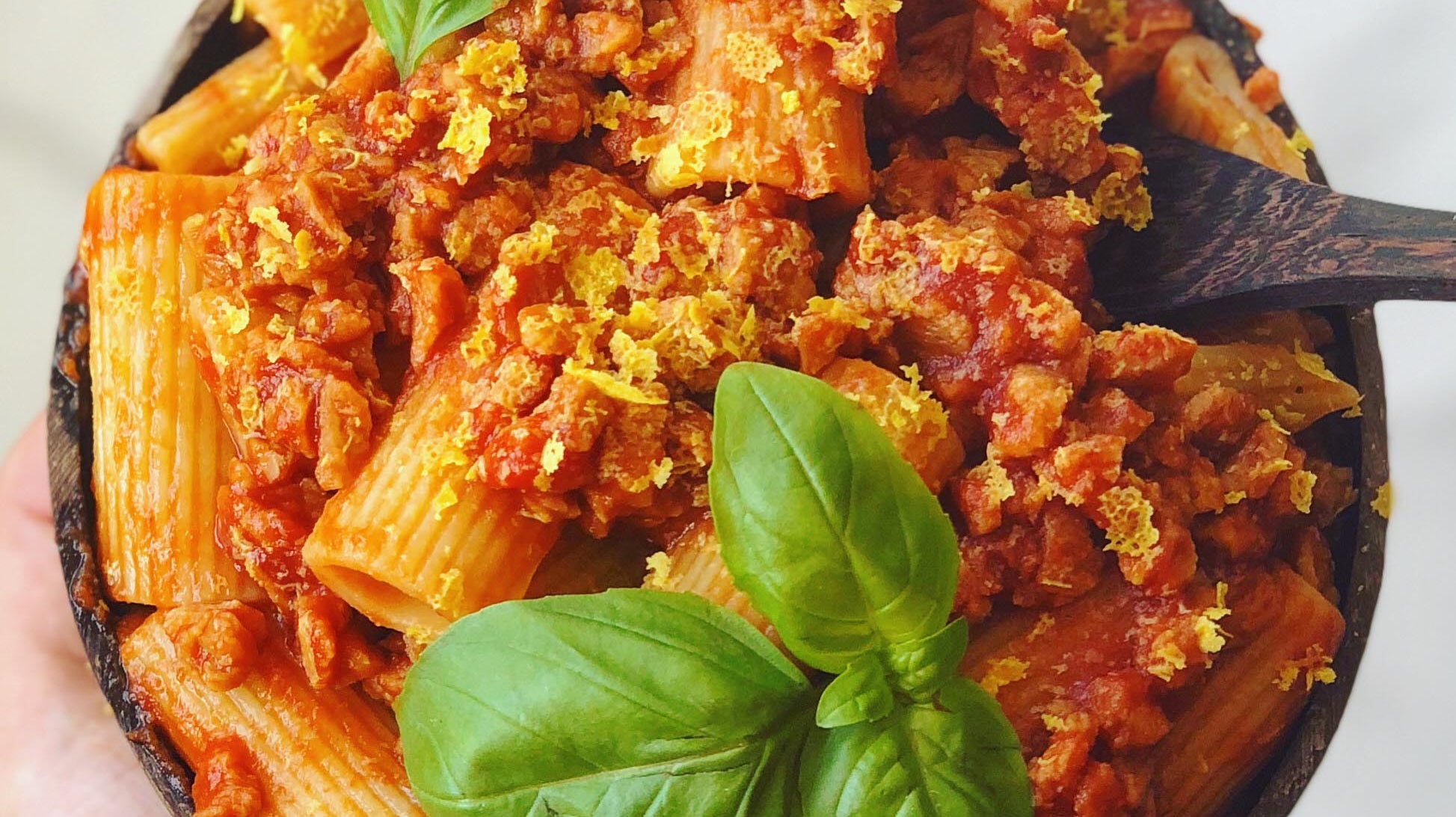 Meat-free Bolognese