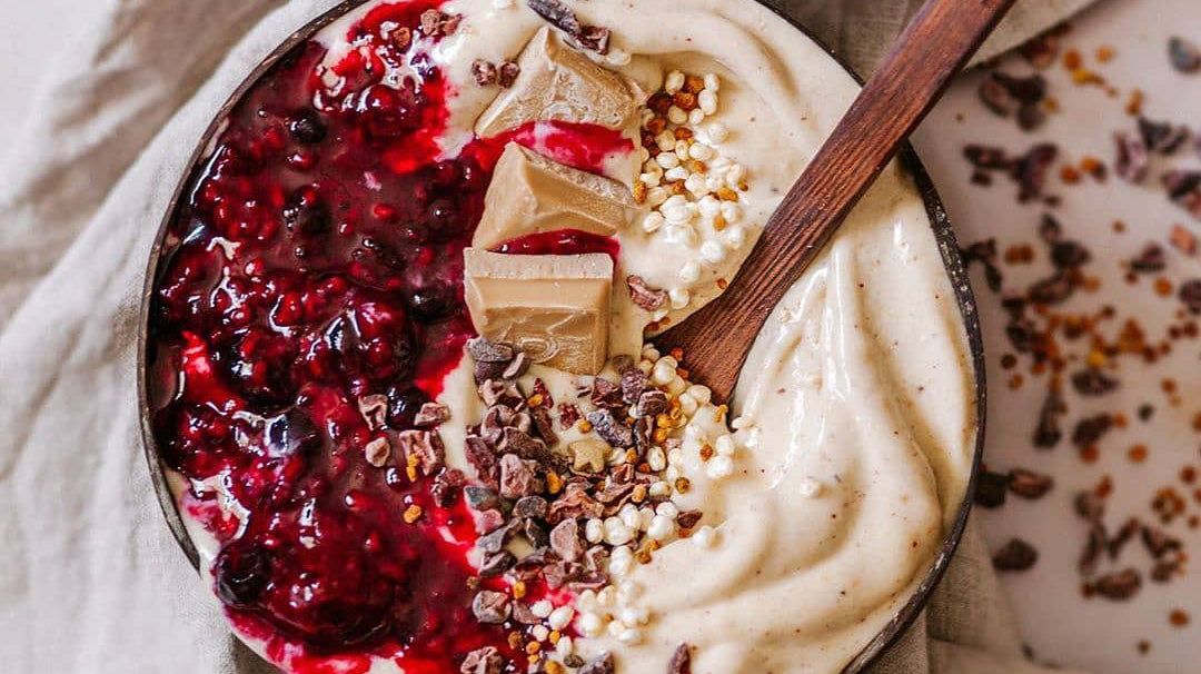 Peanut Butter and Jam Smoothie Bowl