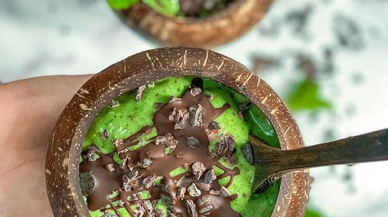 Mint Chocolate Chip Nice Cream