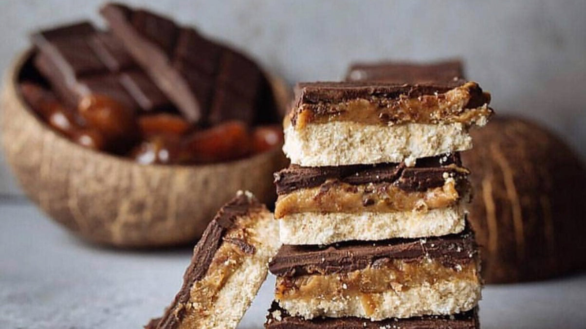 Raw Vegan Twix Style Bars