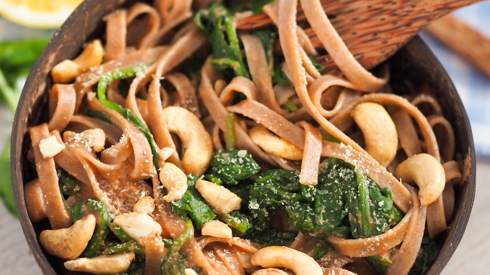 Spinach & Cashew Pasta