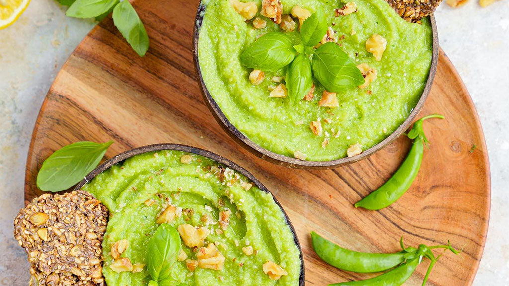 Raw Vegan Pea Pesto Hummus