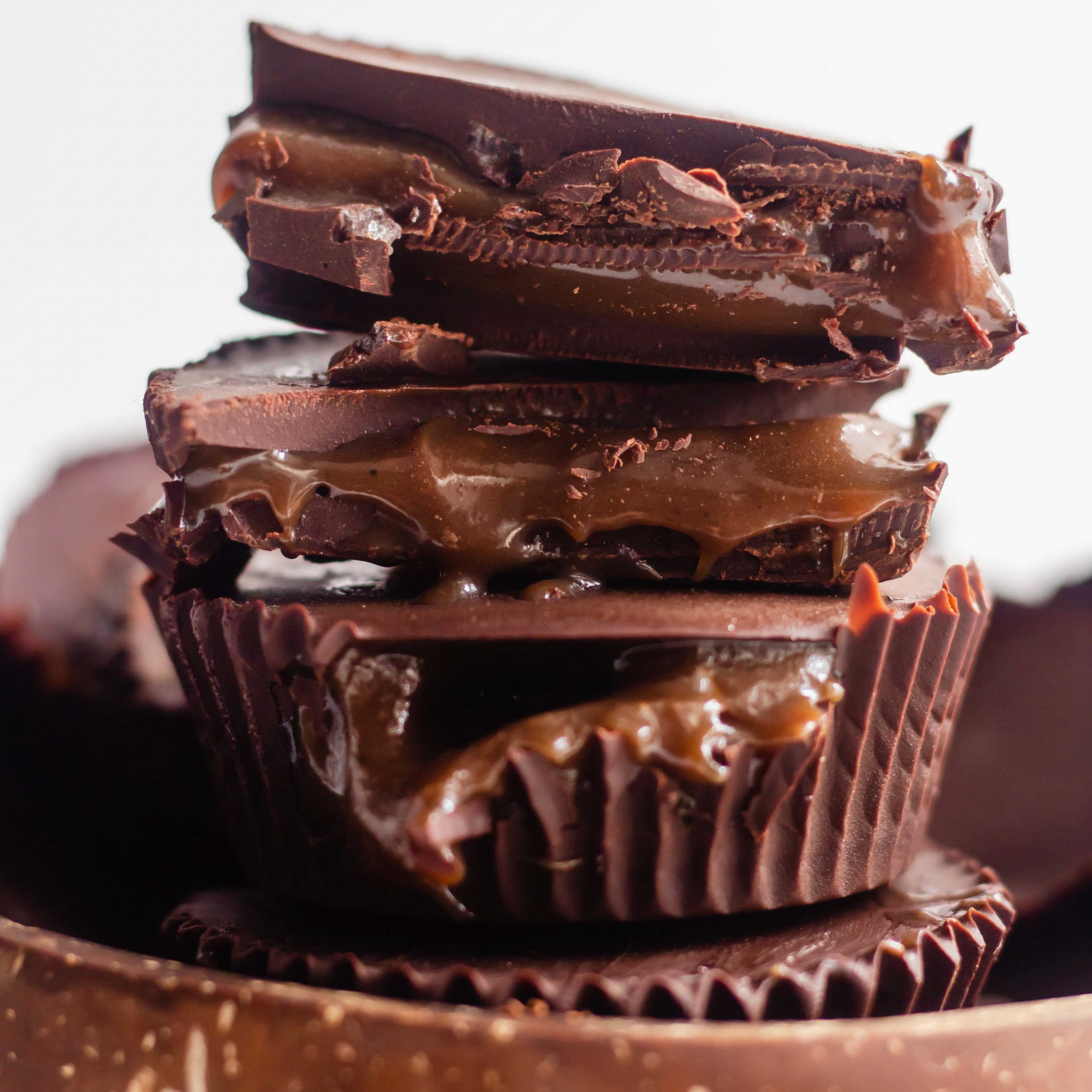 Salted Caramel Chocolate Cups