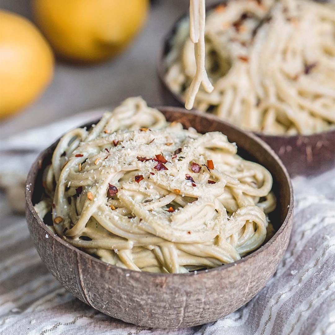 Spaghetti with Creamy Zucchini Sauce