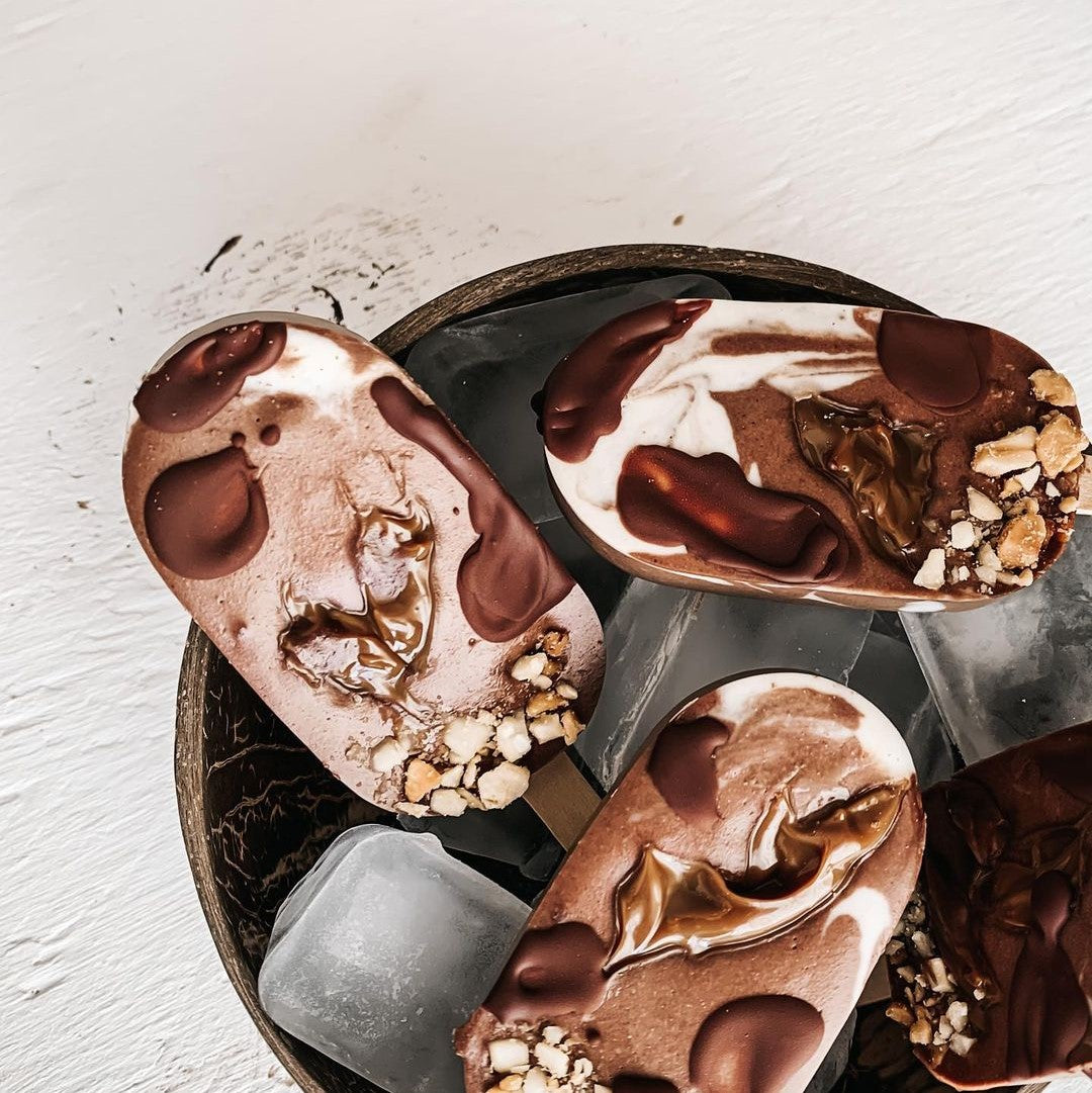 Chocolate & Dulce de Leche Popsicles