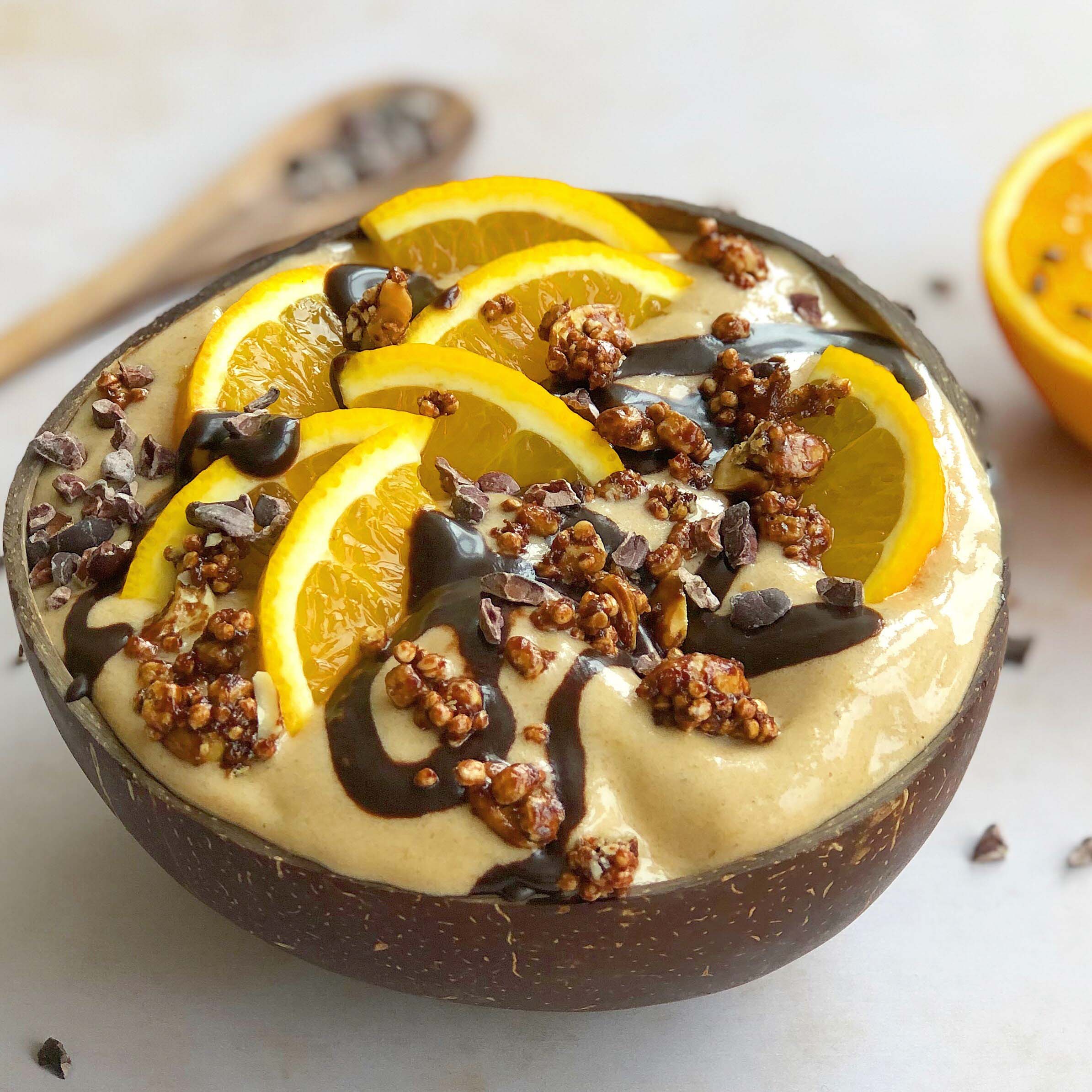 Chocolate Orange and Ginger Smoothie Bowl