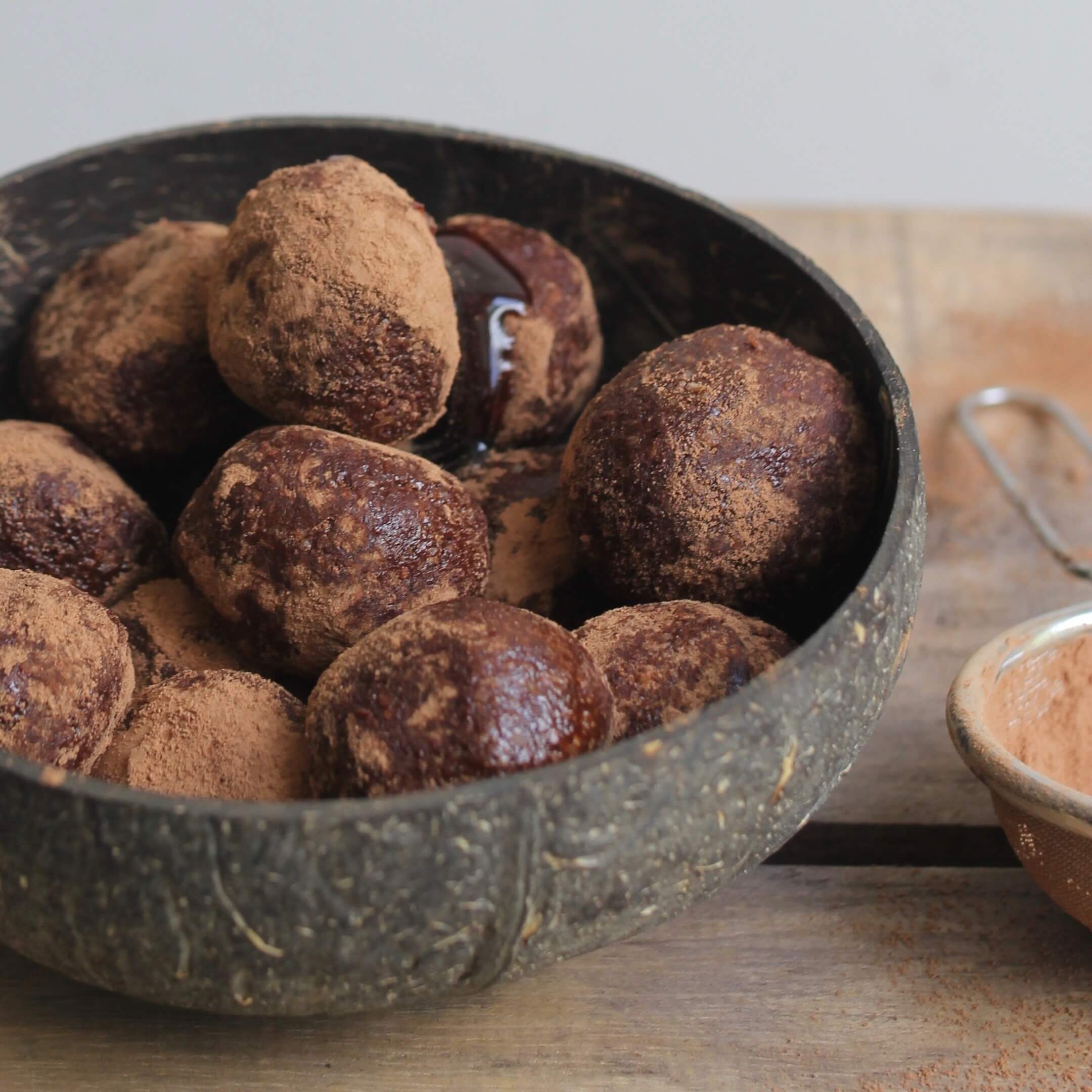 Chocolate Tahini Bliss Balls