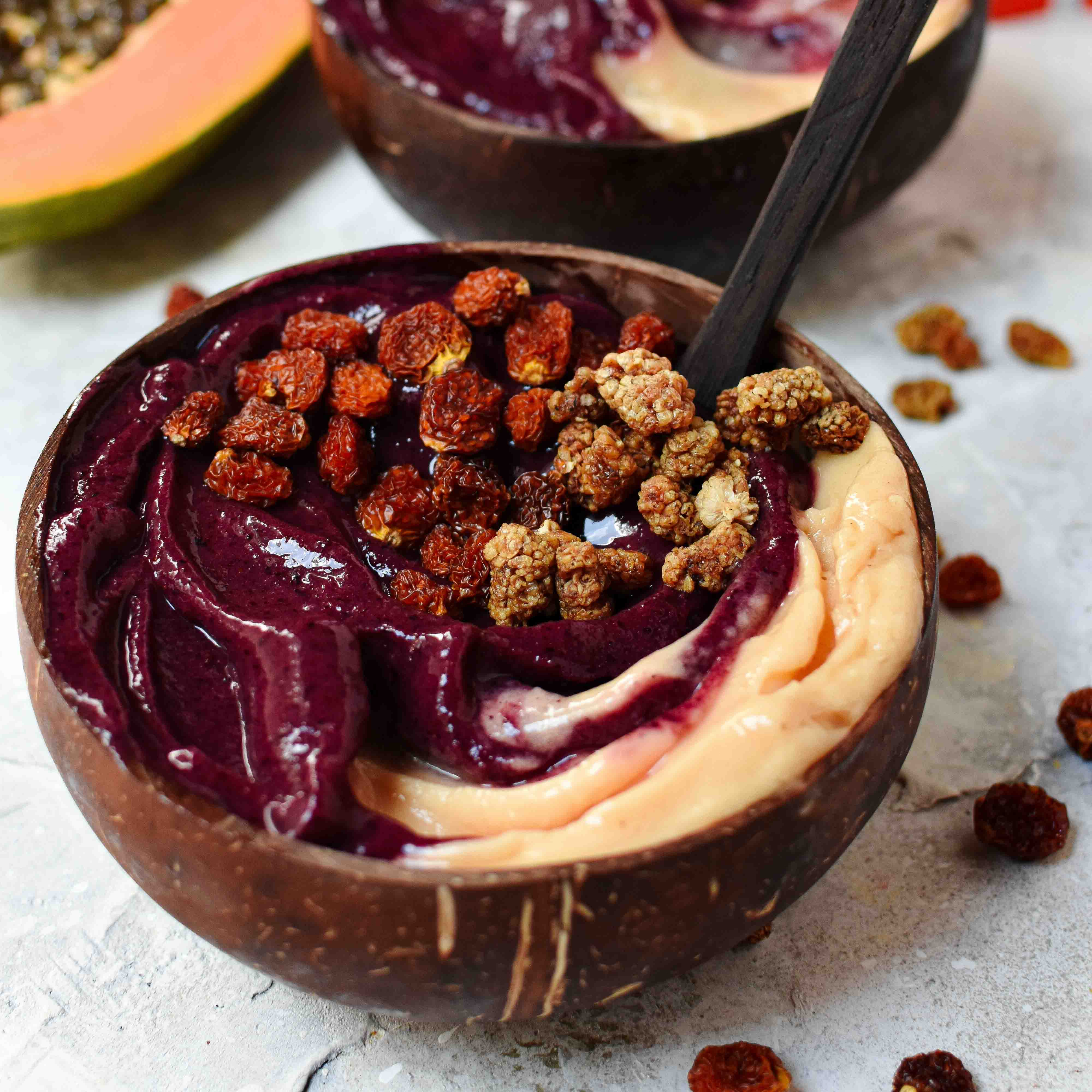 Papaya Acai Fusion Smoothie Bowl