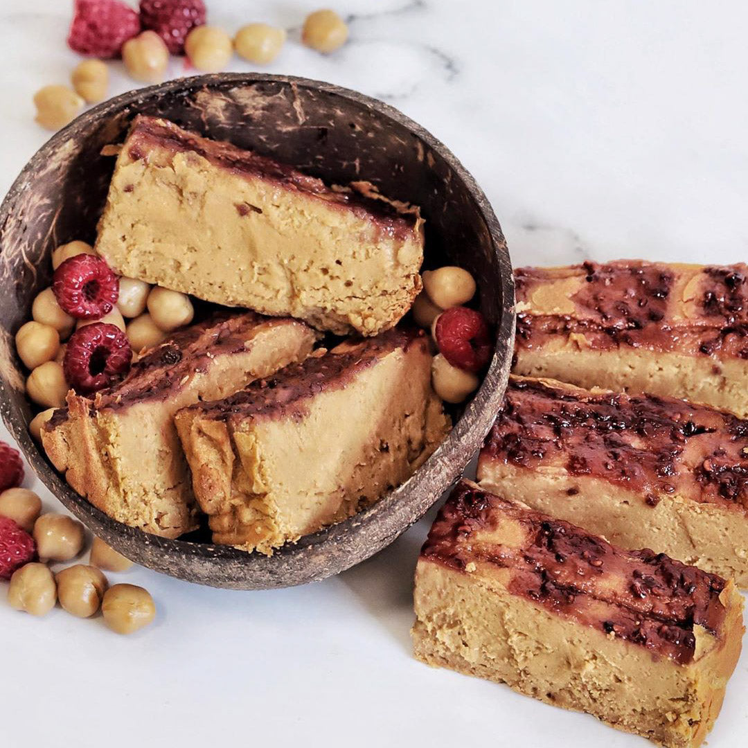 Healthy Jammy Fudge Blondies