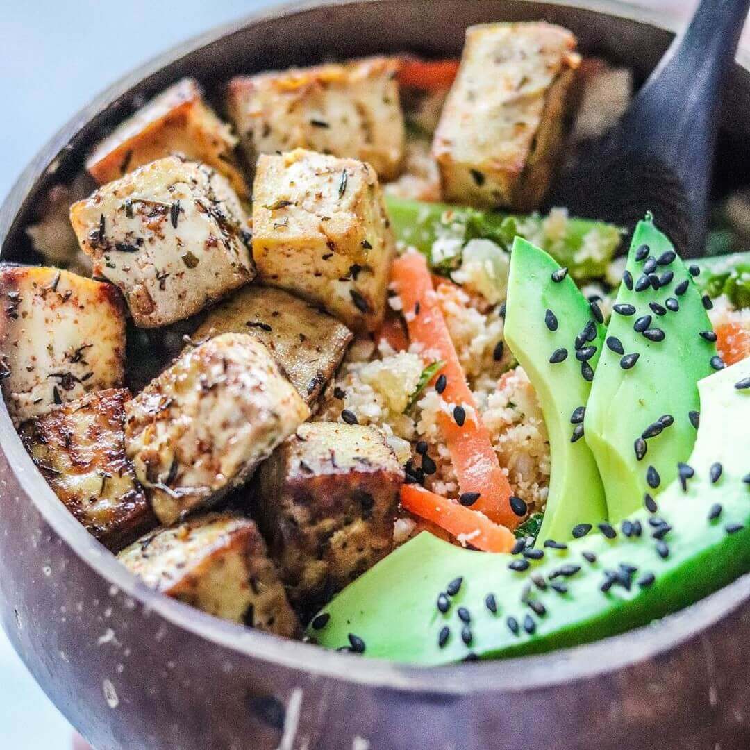 Herb and Lime Infused Baked Tofu