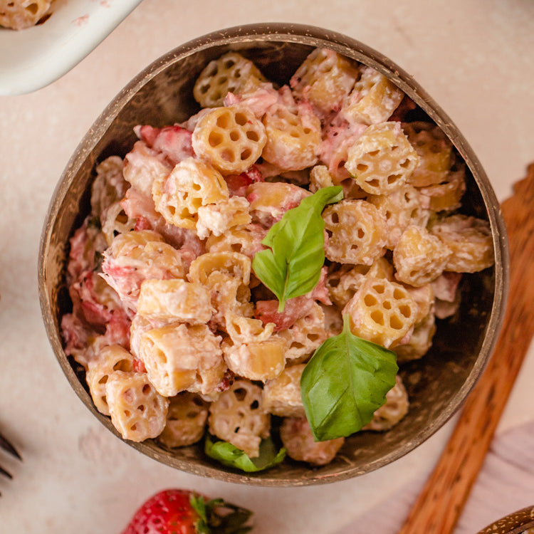 Baked Vegan Feta & Strawberry Pasta