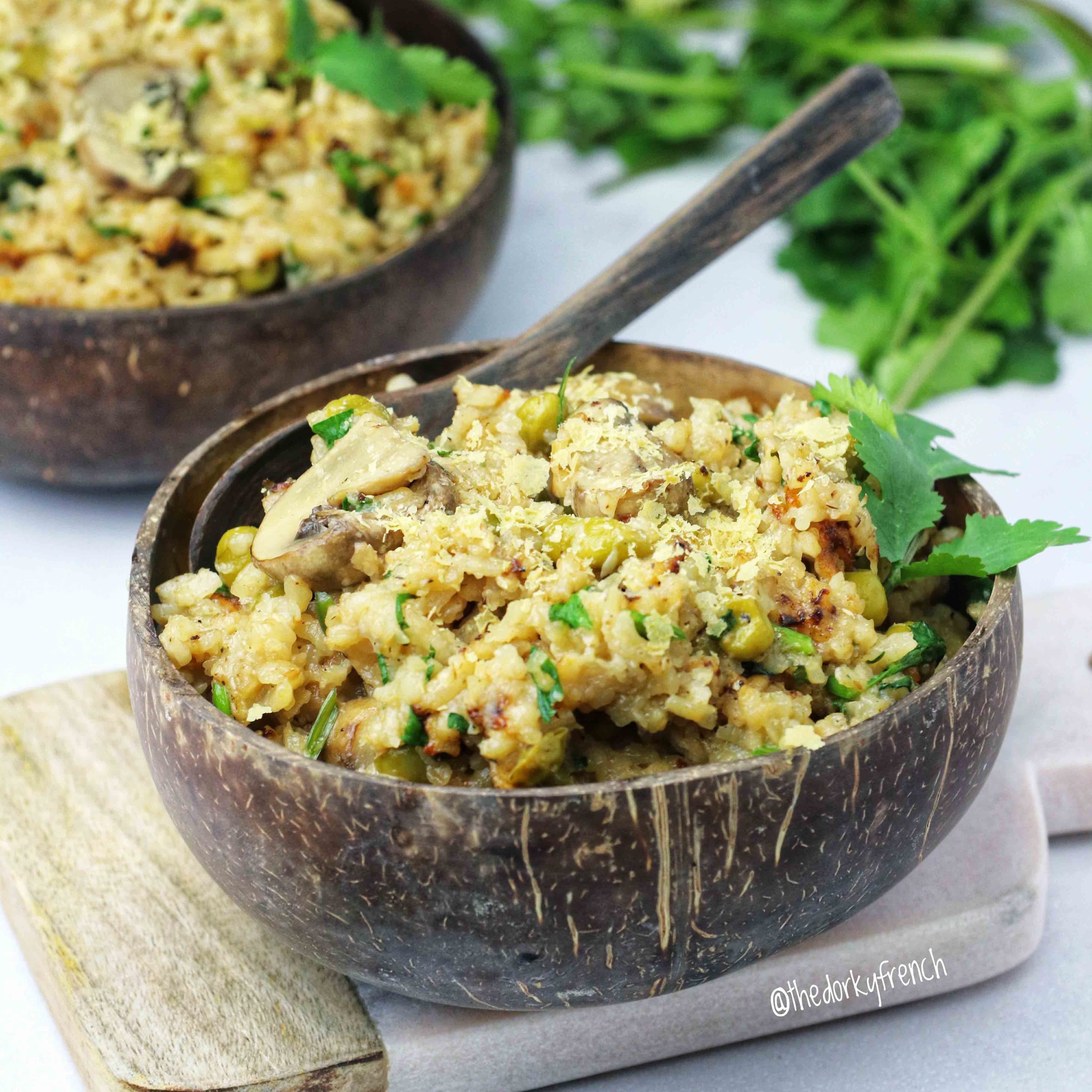 Mushroom, Lime & Pea Risotto