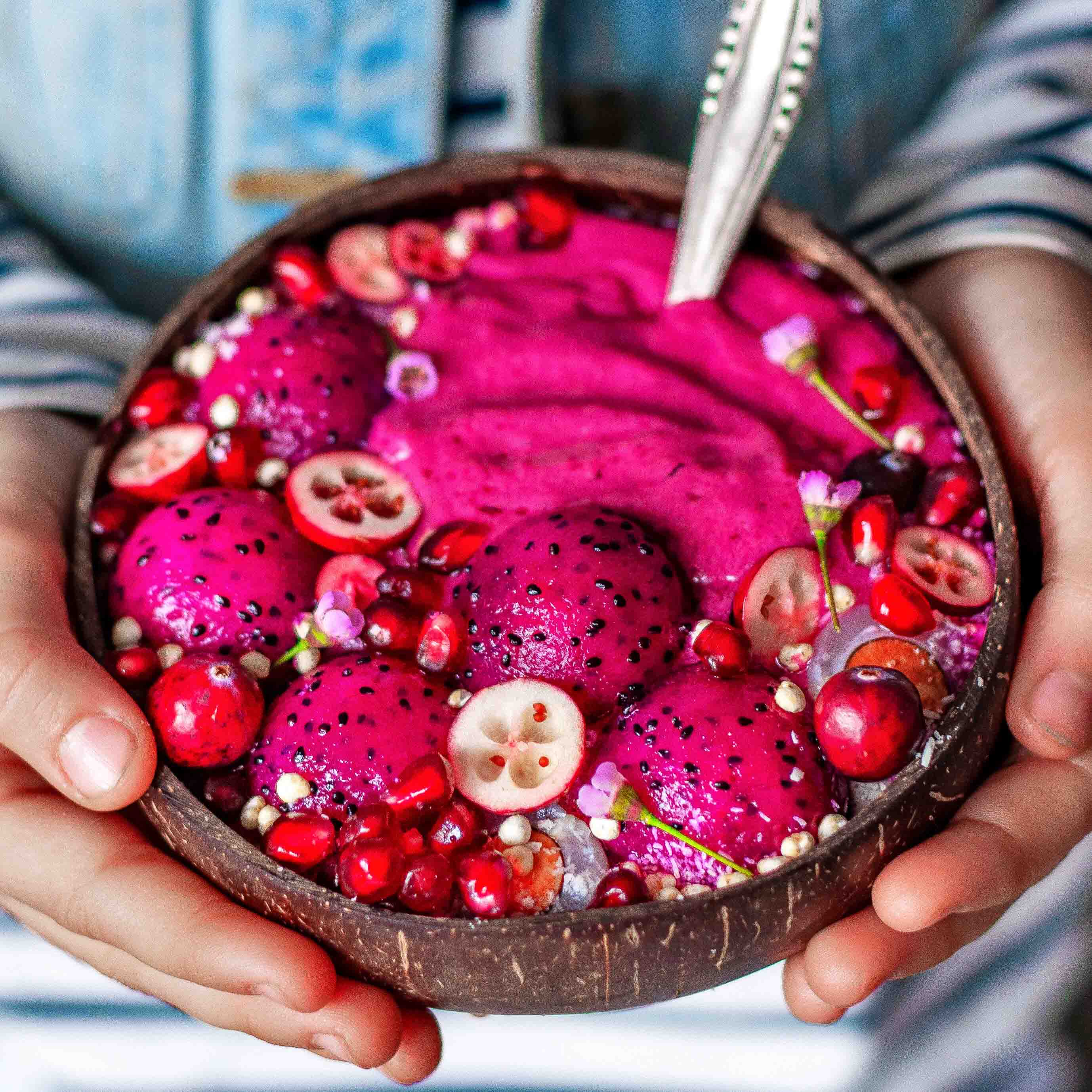 Pitaya Cranberry Nice Cream