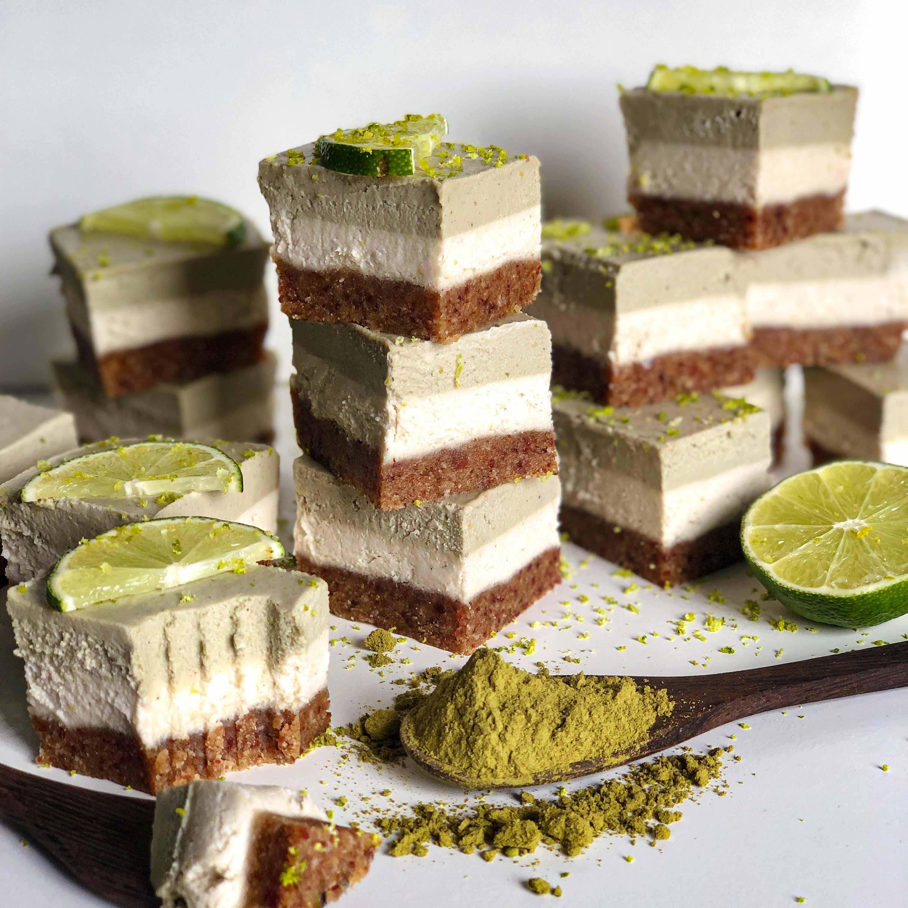 Raw Coconut & Matcha Cheesecake