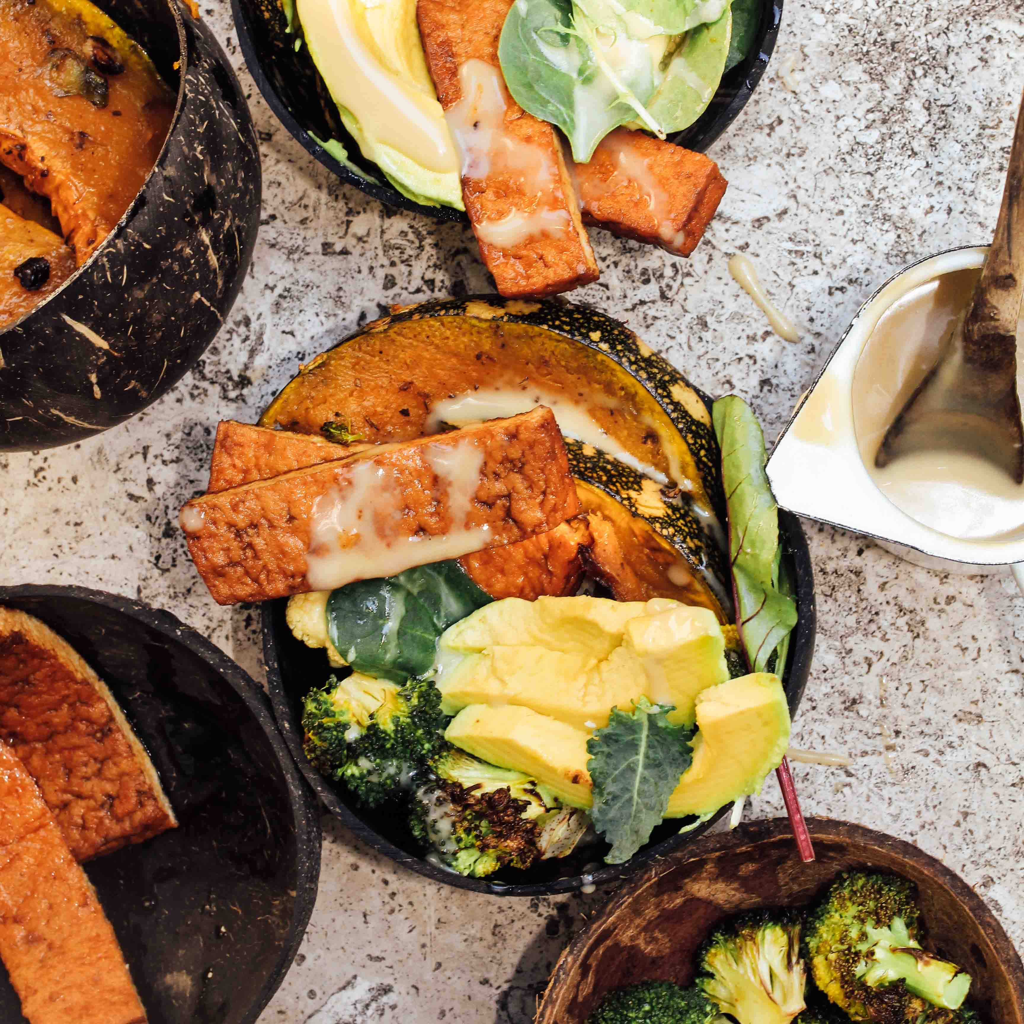 Roasted Vegetable Nourish Bowls