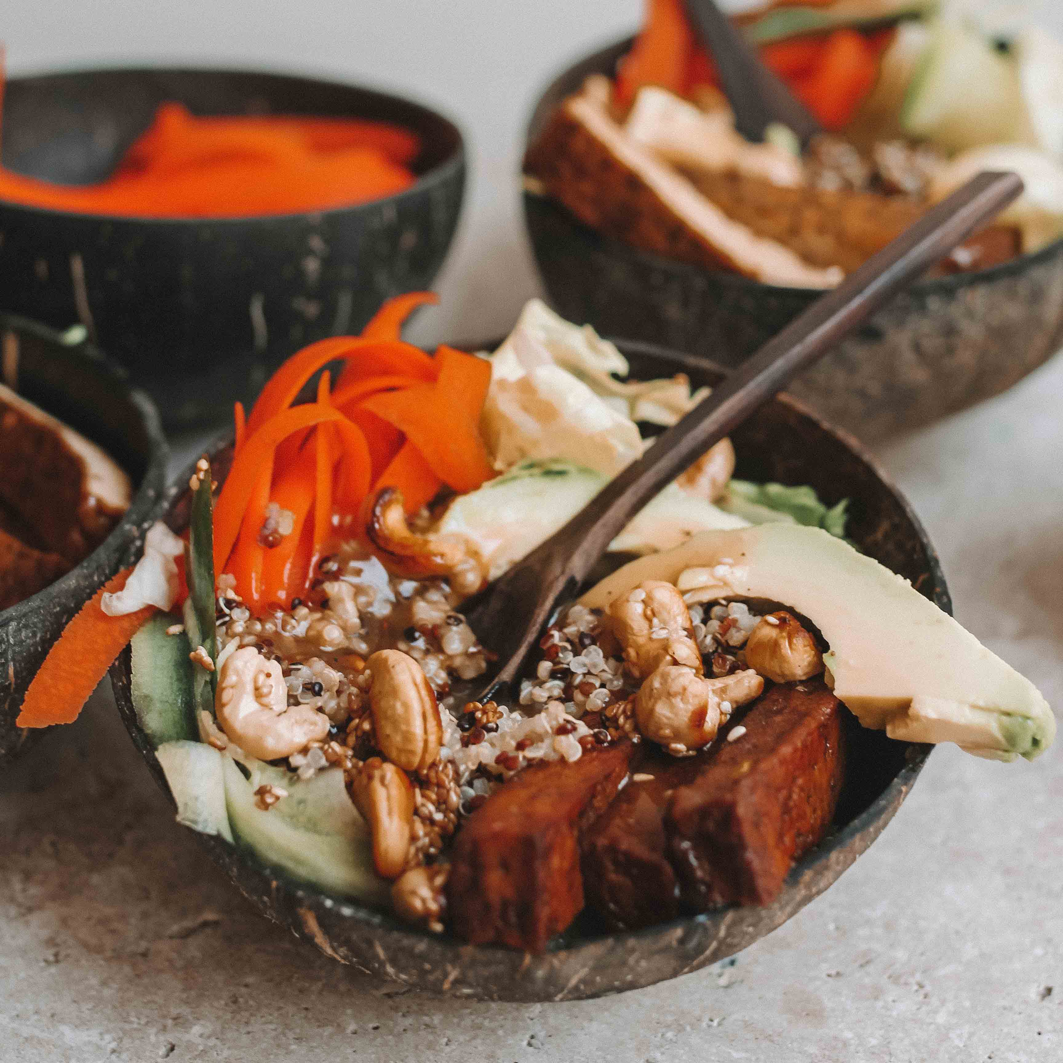 Tofu Buddha Bowl with Asian Sesame Sauce