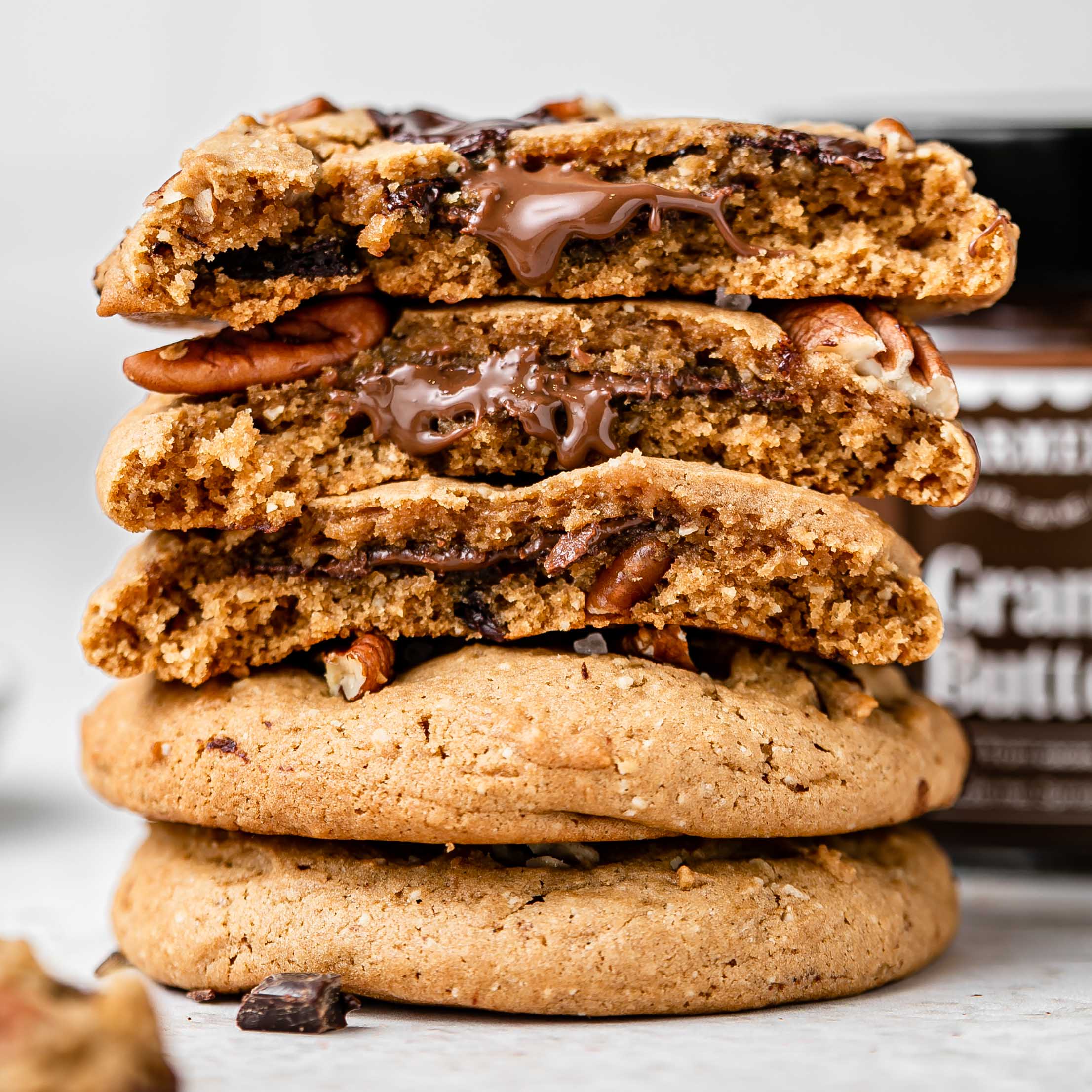 Chocolate Nut Cookies with Granola Butter