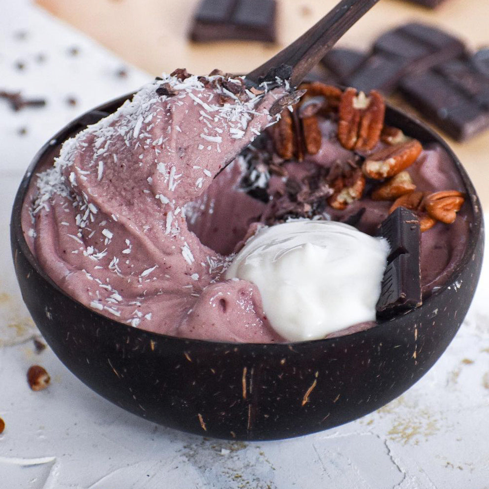 Chocolate Cherry Brownie Smoothie Bowl