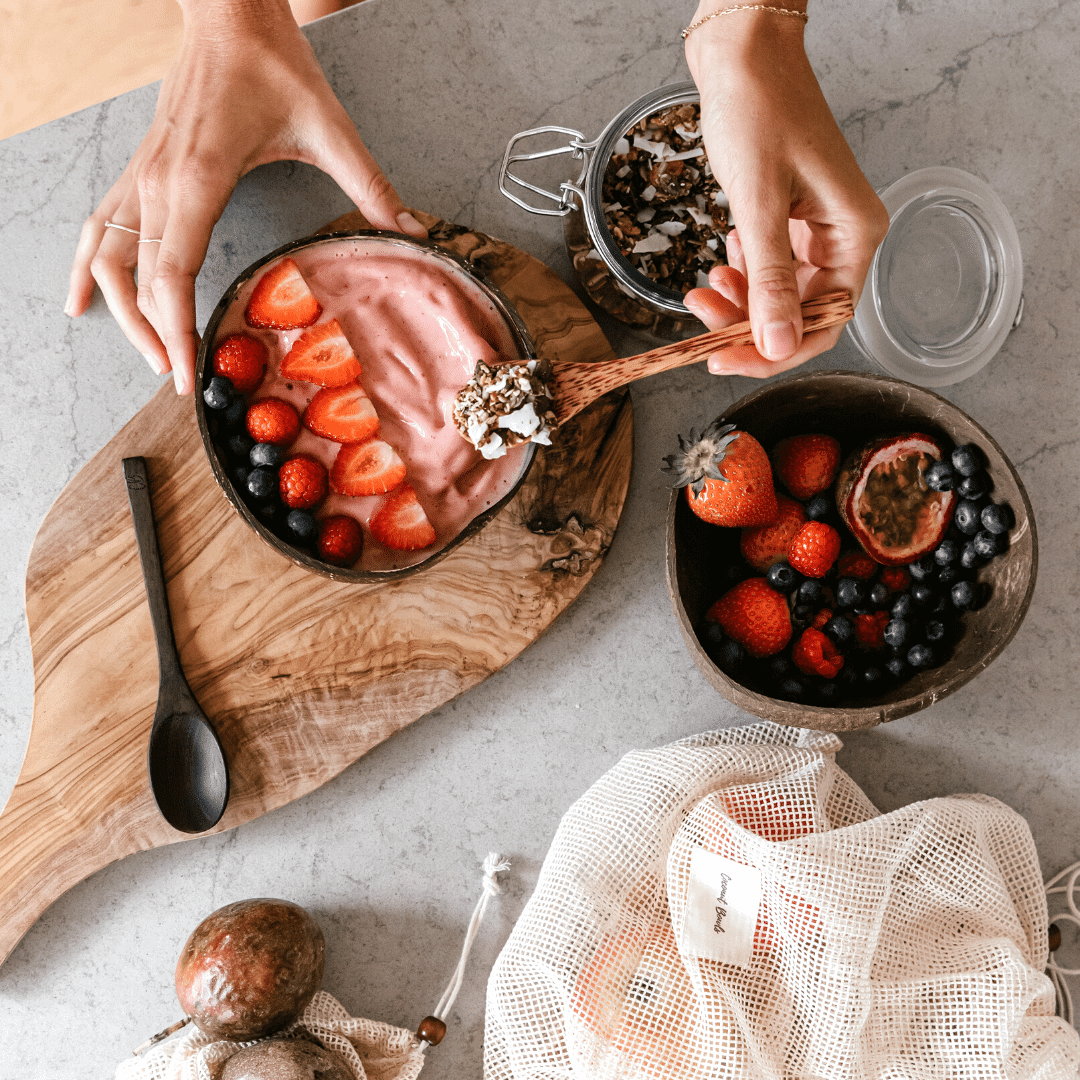 Original Coconut Bowl + Wooden Spoon